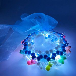LASR Digital Cloud Light Up Ribbon Rave Kandi Bracelet